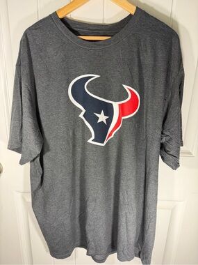 Fanatics Houston Texans Gray T-Shirt with Navy and Red Logo